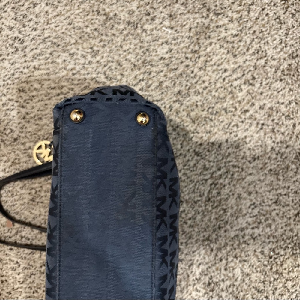 Michael Kors Navy MK Logo Tote Bag - Picture 9 of 9